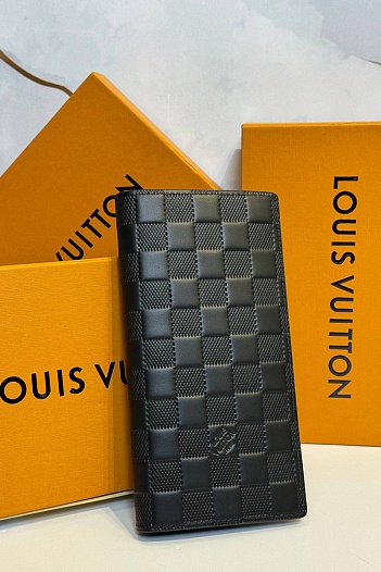 Кожаный бумажник Louis Vuitton Brazza premium 10x19x2 см   