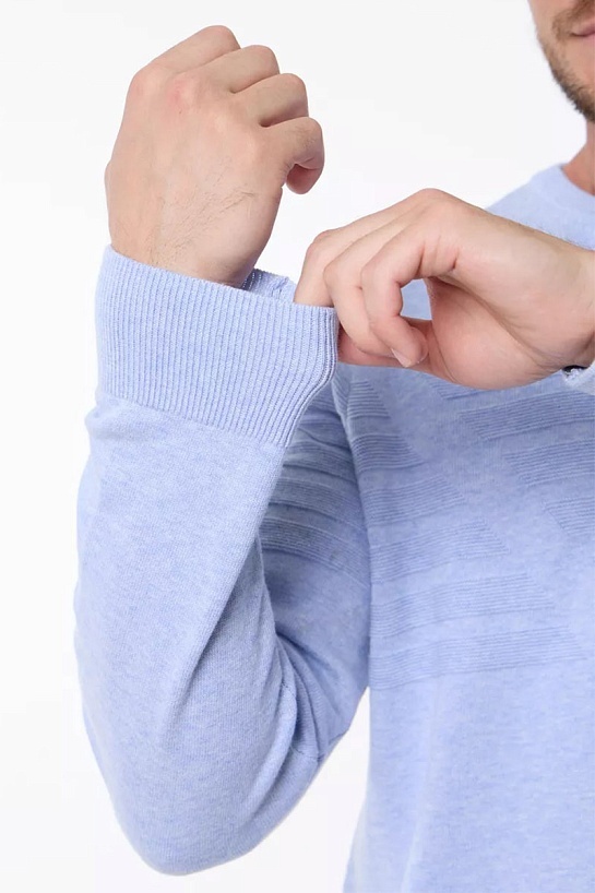 Мужской голубой джемпер Emporio Armani