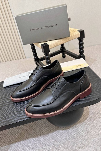 Кожаные ботинки Brunello Cucinelli derby - Black   