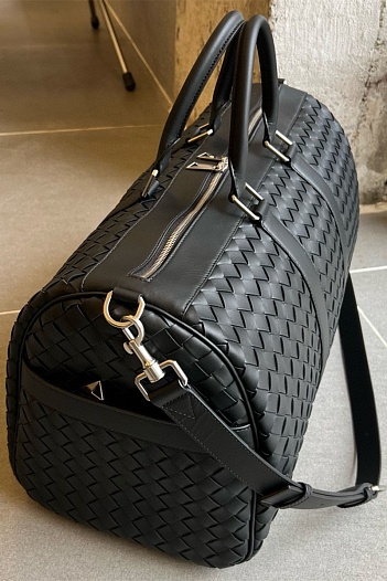 Дорожная кожаная сумка Bottega Veneta Premium 62.5x34x26.5 см   