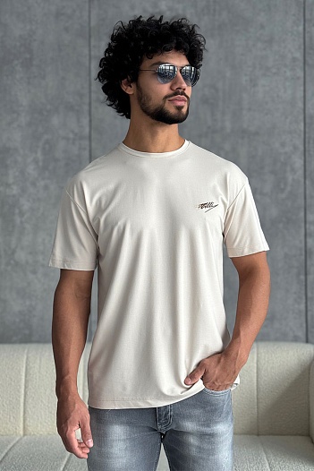 Мужская бежевая футболка Zilli    