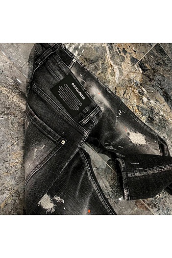 Мужские чёрные джинсы Dsquared2   