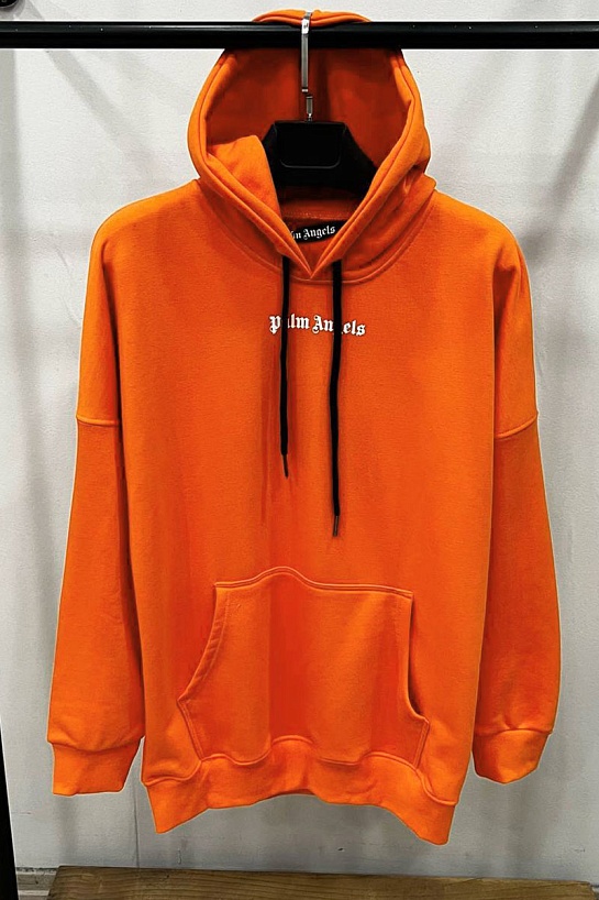Оранжевое оверсайз худи Palm Angels Classic logo-print
