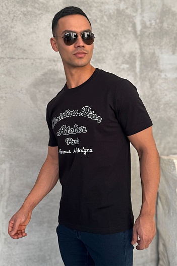 Чёрная мужская футболка Christian Dior Atelier   