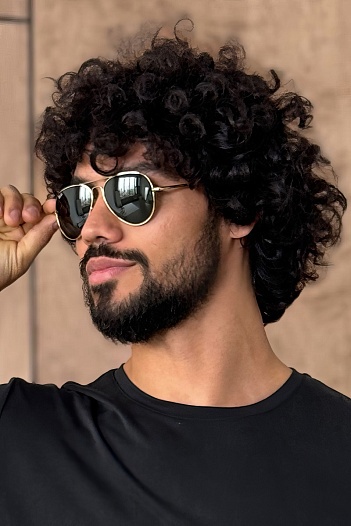 Солнцезащитные очки Ray-Ban Aviator Large Metal - Green   