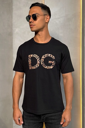 Мужская чёрная футболка Dolce&Gabbana   