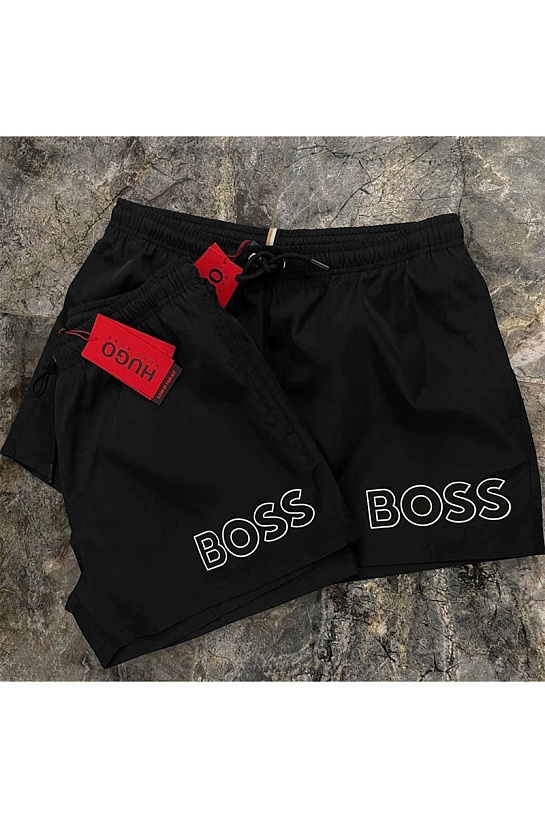 Мужские чёрные шорты Hugo Boss Mooneye