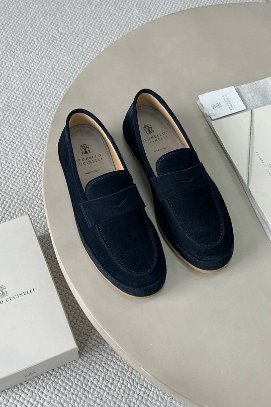 Мужские замшевые лоферы Brunello Cucinelli Premium