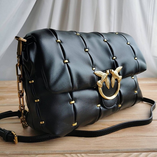 Женская кожаная сумка puff 28x18 см (2 расцветки)   