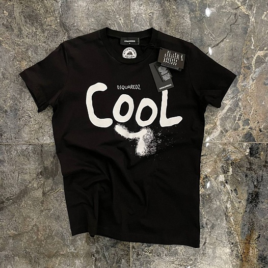Чёрная оверсайз футболка Dsquared2 Cool-print   