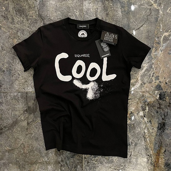 Чёрная оверсайз футболка Dsquared2 Cool-print