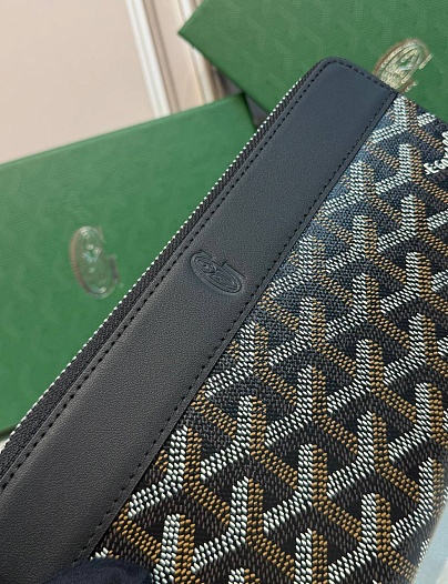 Кожаное портмоне Goyard Matignon GM premium 20x11x2.3 см   