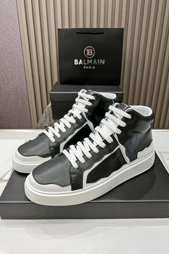 Кожаные кроссовки Balmain Paris High-Top