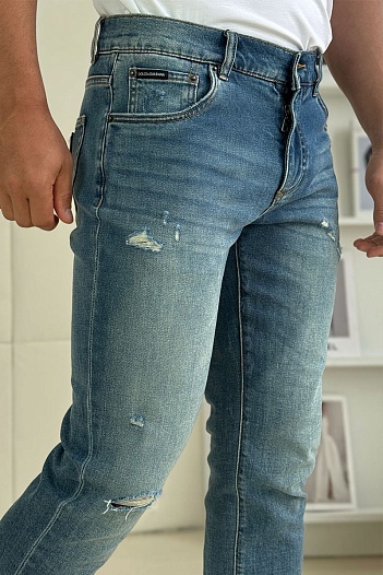 Мужские синие джинсы Dolce & Gabbana comfort fit   