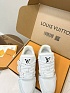 Женские кожаные кроссовки Louis Vuitton Trainer premium - White