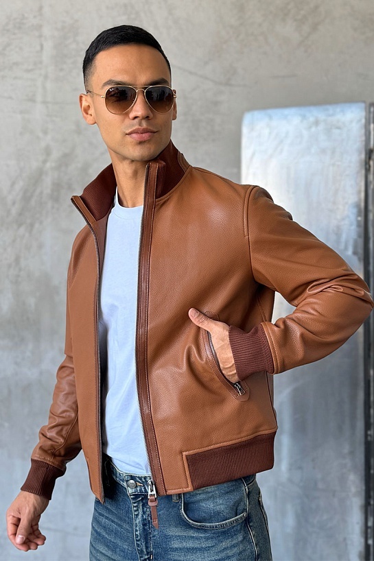 Мужская кожаная куртка Tom Ford Premium