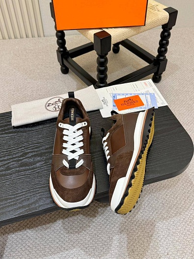 Мужские кроссовки Hermes Leader - Brown   