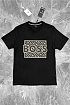 Мужская чёрная футболка Hugo Boss logo-print