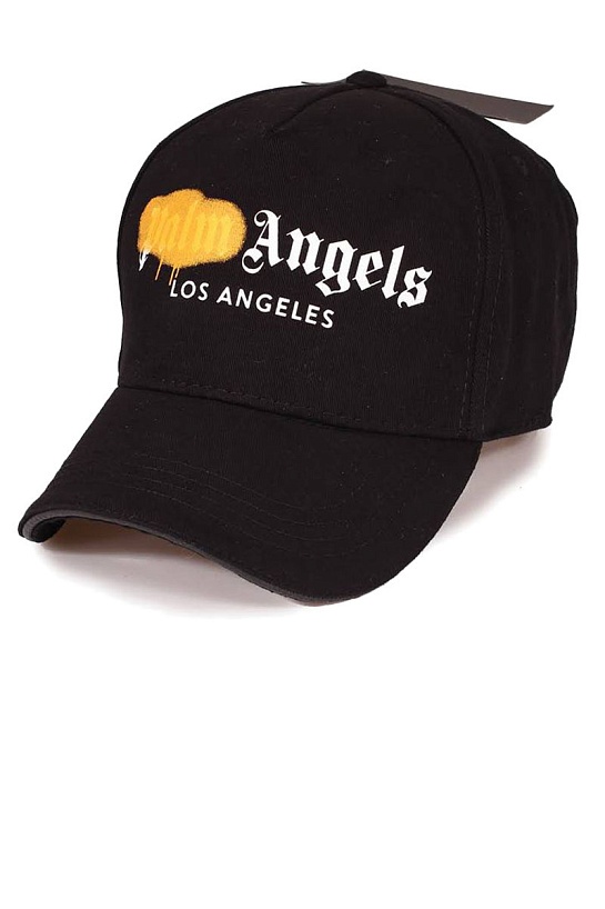 Чёрная бейсболка Palm Angels Los-Angeles Sprayed