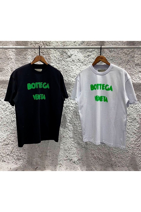 Белая оверсайз футболка Bottega Veneta logo-print