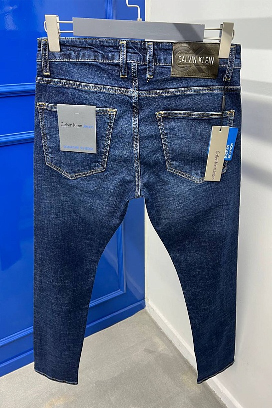 Мужские тёмно-синие джинсы Calvin Klein slim fit