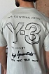 Мужская бежевая футболка Y-3 Yohji Yamamoto