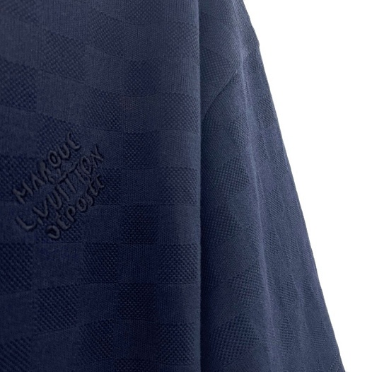 Тёмно-синяя оверсайз футболка Louis Vuitton   