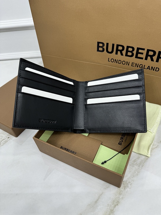Кожаный кошелёк Burberry Premium 11x10 см