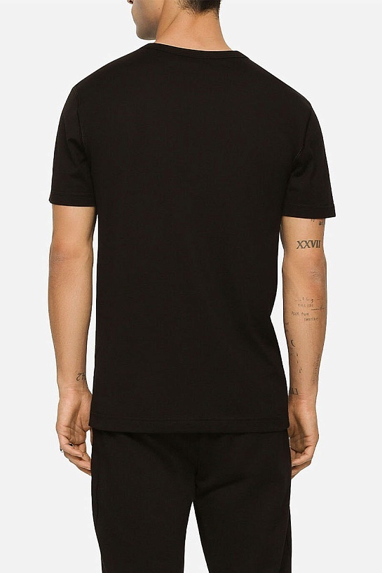 Футболка чёрного цвета Dolce & Gabbana V-neck