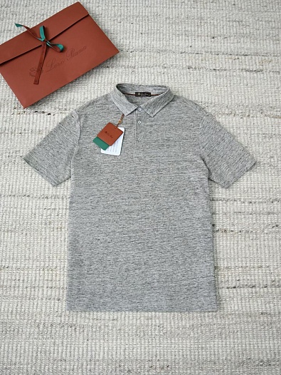 Мужское серое поло Loro Piana premium   