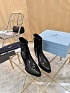 Женские кожаные сапоги Prada premium - Black
