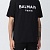 Футболка чёрного цвета Balmain Paris logo-print