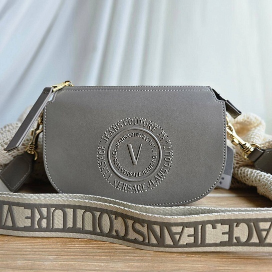 Кожаная сумка Versace Jeans Conture 22x15 см - Grey