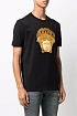 Мужская чёрная футболка Versace Medusa-embroidered