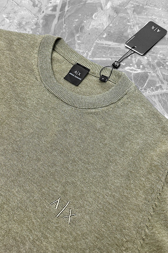 Мужская зелёная кофта Armani Exchange