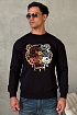 Мужской чёрный свитшот Kenzo Tiger Head embroidered