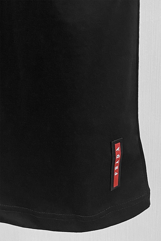 Мужская чёрная футболка Prada