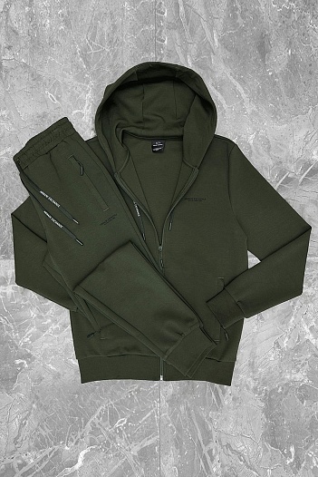 Мужской спортивный костюм Armani Exchange зелёного цвета   