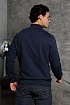 Мужская тёмно-синяя кофта с патчем на плече Stone Island Zip Neck
