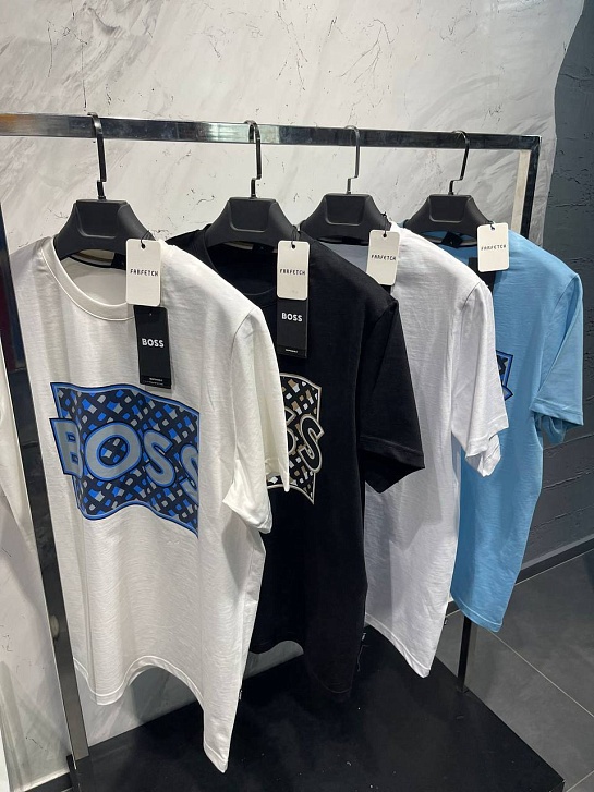 Футболка белого цвета Hugo Boss logo-print