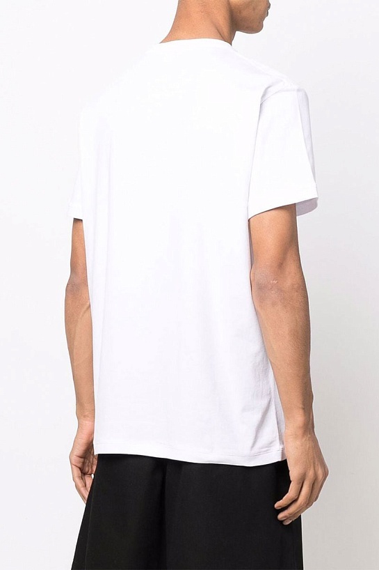 Мужская белая футболка Alexander McQueen skeleton-print