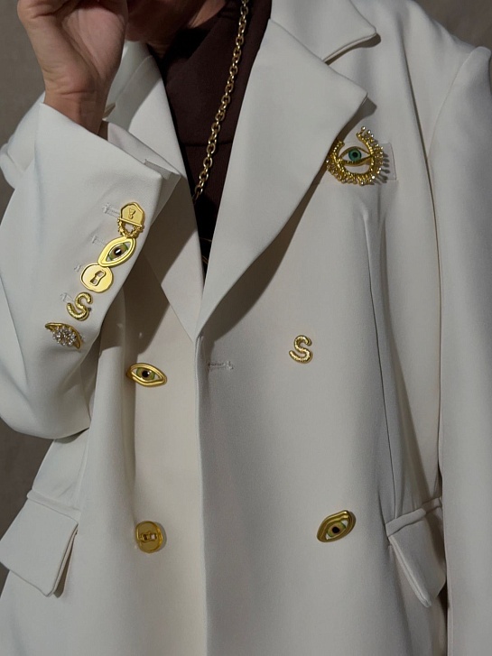 Женский белый пиджак Schiaparelli