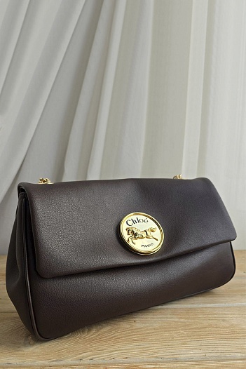 Кожаная сумка Chloe 28x17 см   