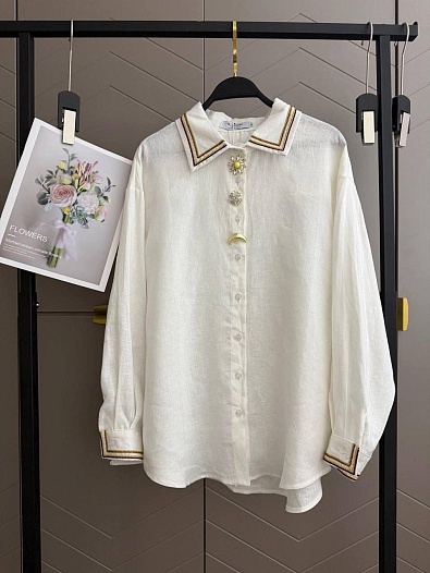 Женская белая рубашка Valentino premium   