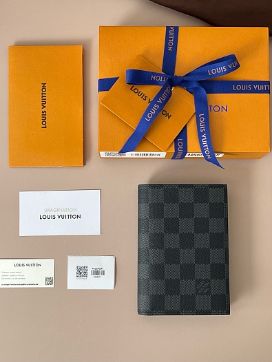 Кожаная обложка для паспорта Louis Vuitton Premium 14x9.5x1.5 см   