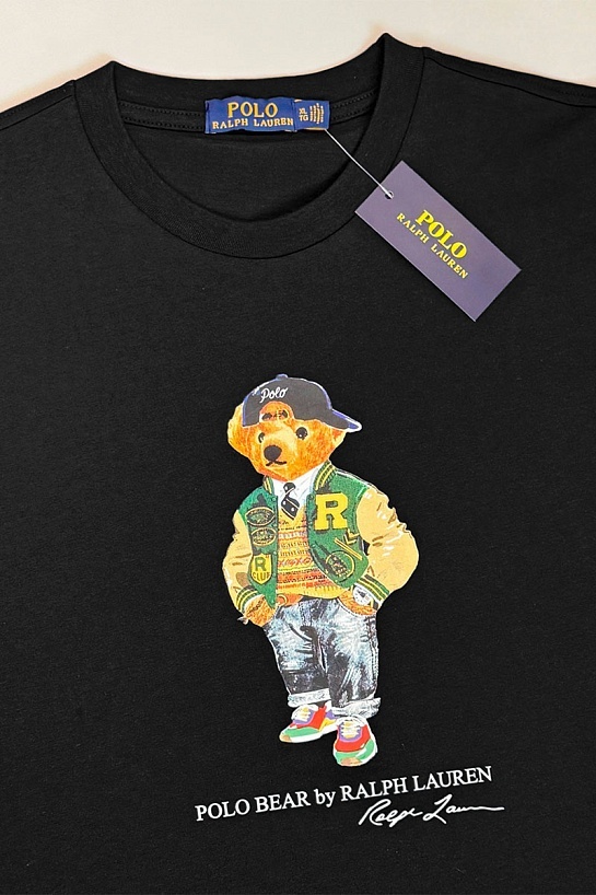 Мужская футболка Роlо Ralрh Lаurеn Varsity Bear - Black