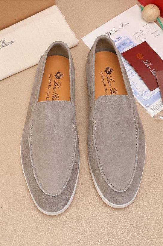 Мужские замшевые лоферы Loro Piana Summer Walk