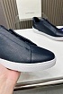Синие кожаные кроссовки Ermenegildo Zegna