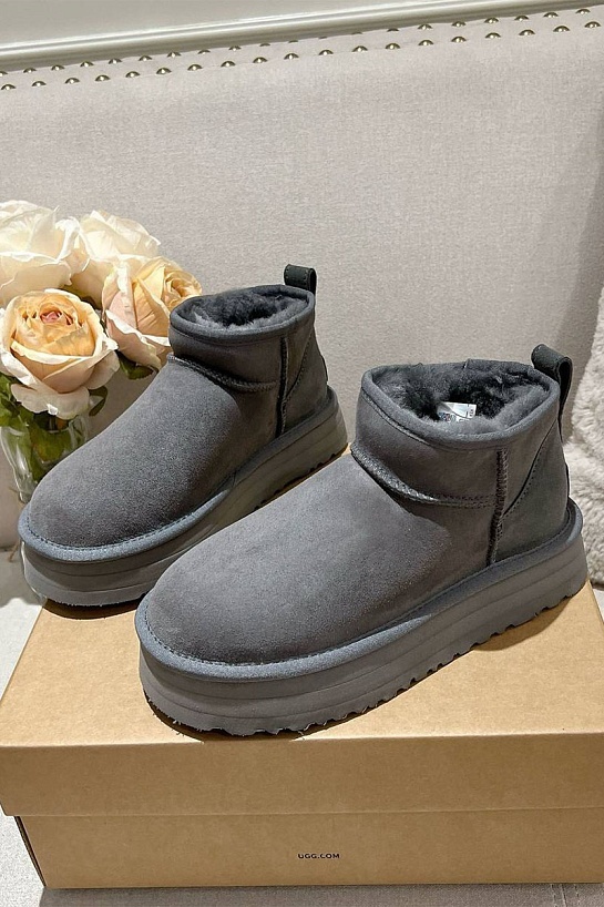Женские ботинки UGG Classic Ultra Mini Platform - Grey