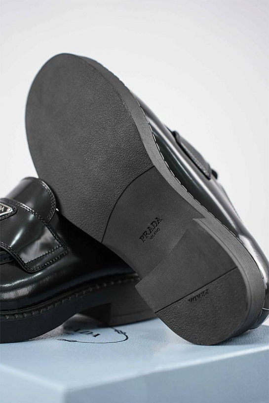Мужские кожаные лоферы Prada premium